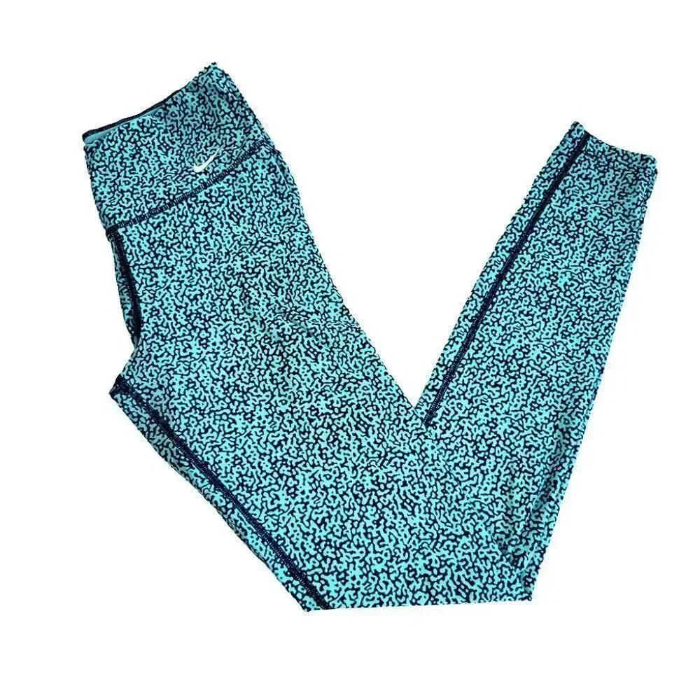 Nike turquoise animal print One Legend sweat yoga pants